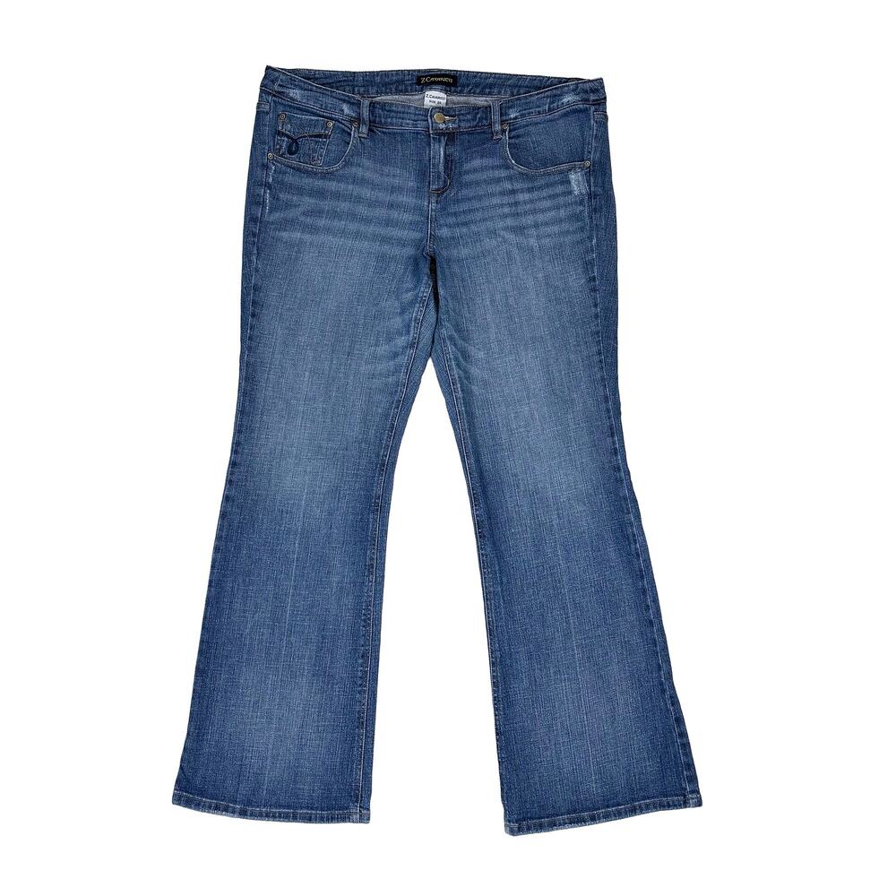 Z Cavaricci Bootcut Jeans VTG Women 20 Blue Mid Rise Y2K Stretch Denim 2000s